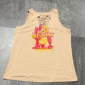 Torrid Tan Lace-Up Desert Tank Top